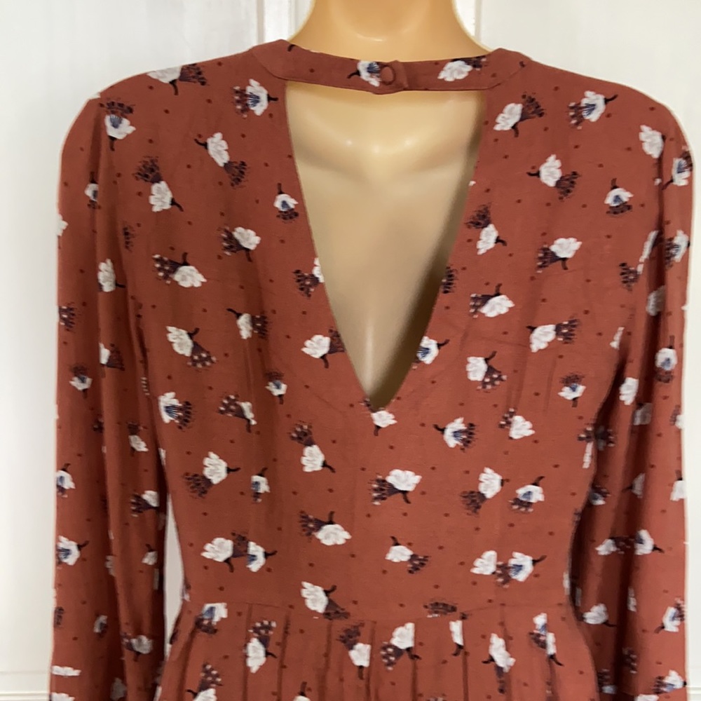 Free People Boho Teagan Floral Dress Sz 0 - Picture 7 of 16